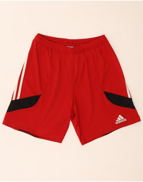 Adidas Mens Climalite Sport Shorts Pequeño Rojo Colorblock Poliéster