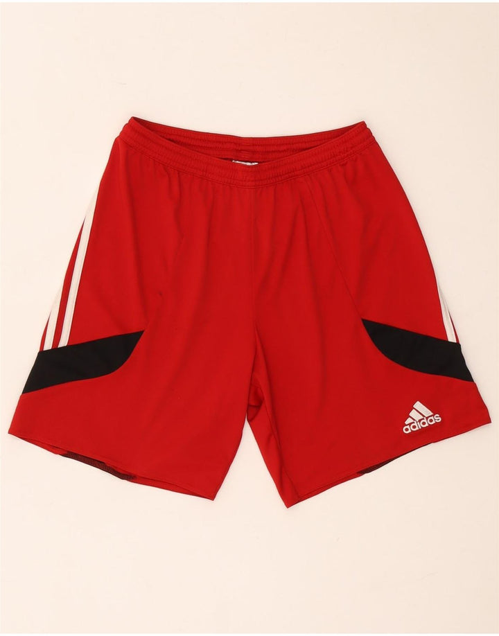 Adidas Mens Climalite Sport Shorts Pequeño Rojo Colorblock Poliéster