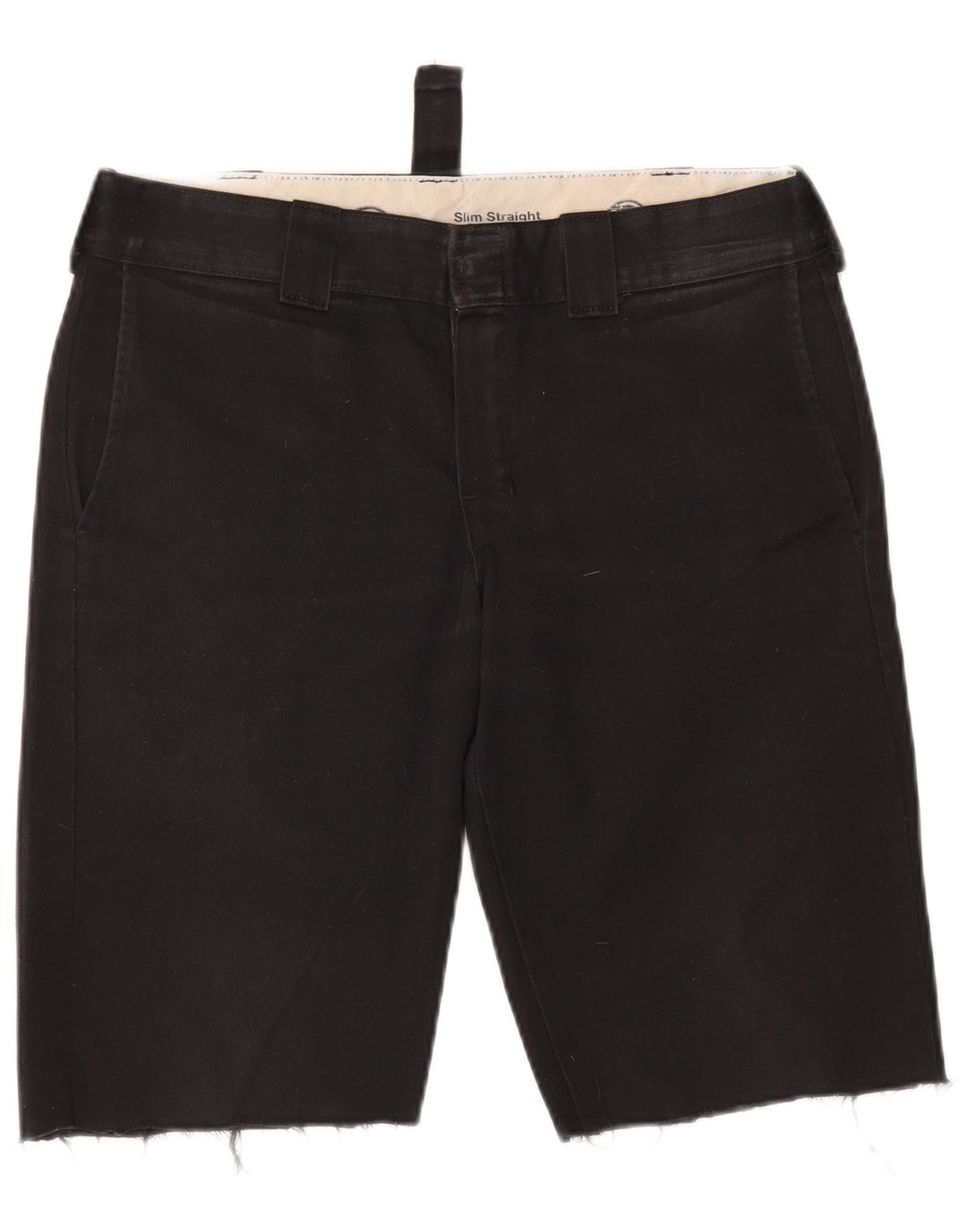 Dickies Pantalones cortos chinos ajustados para hombre W32 Poliéster negro mediano