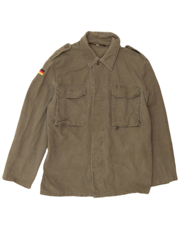 Vintage hombres chaqueta militar Reino Unido 40 grande caqui