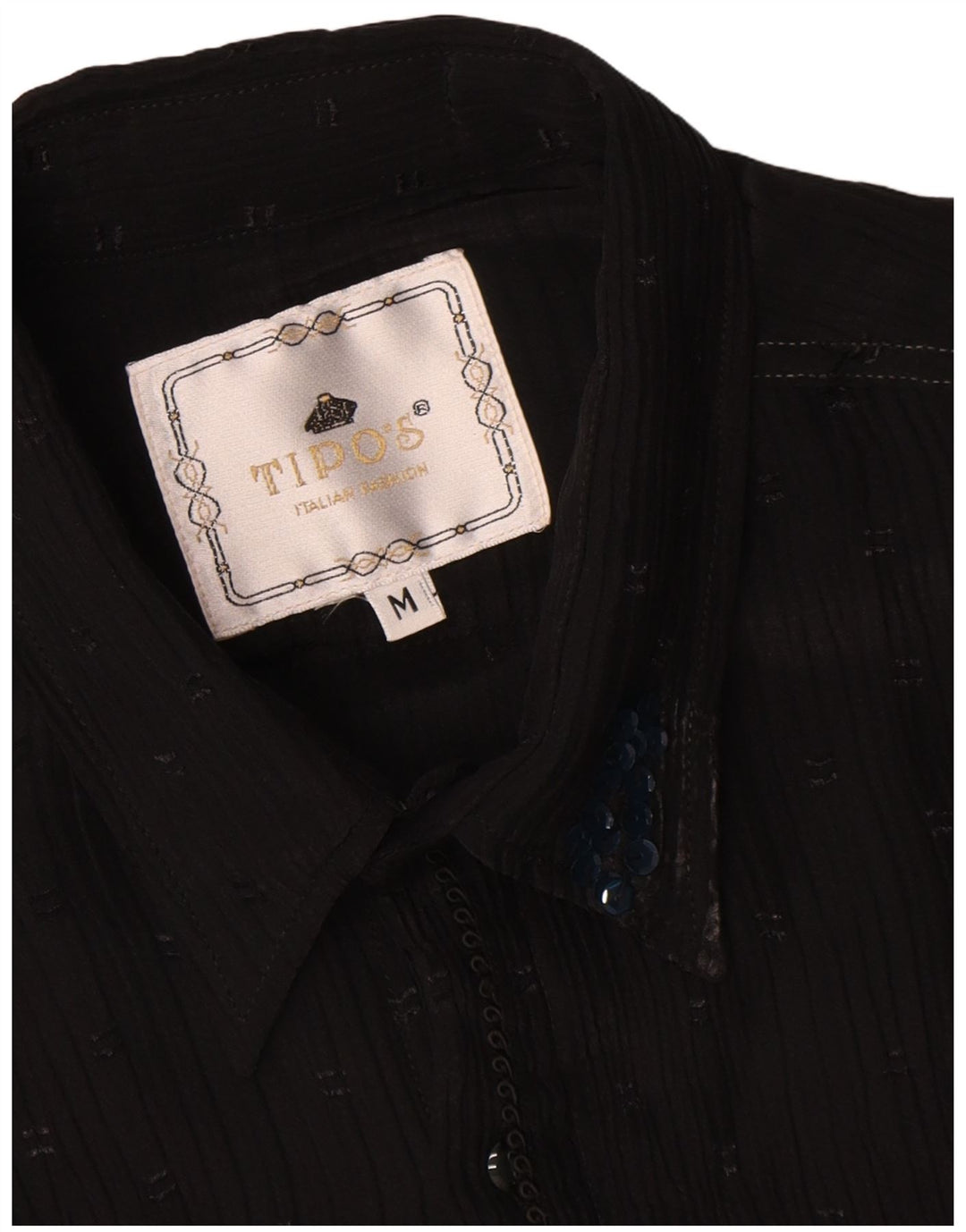 Tipo' S Blusa tipo camisa para mujer UK 44 Mediana Rayas negras