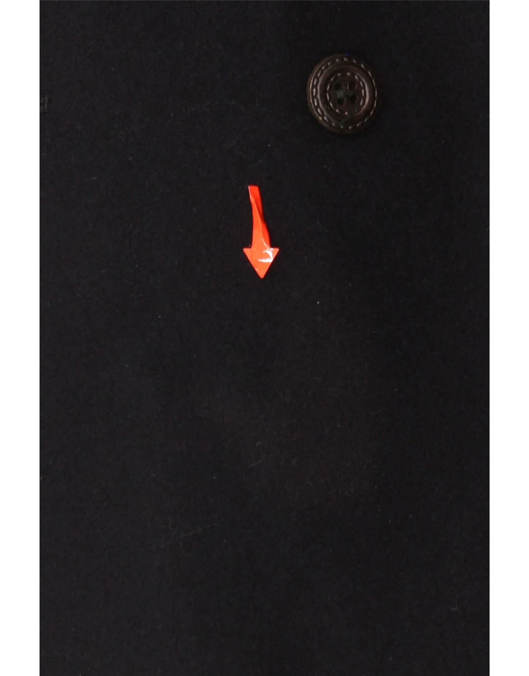 Vintage hombres Sherpa doble pecho abrigo Reino Unido 36 pequeño azul marino