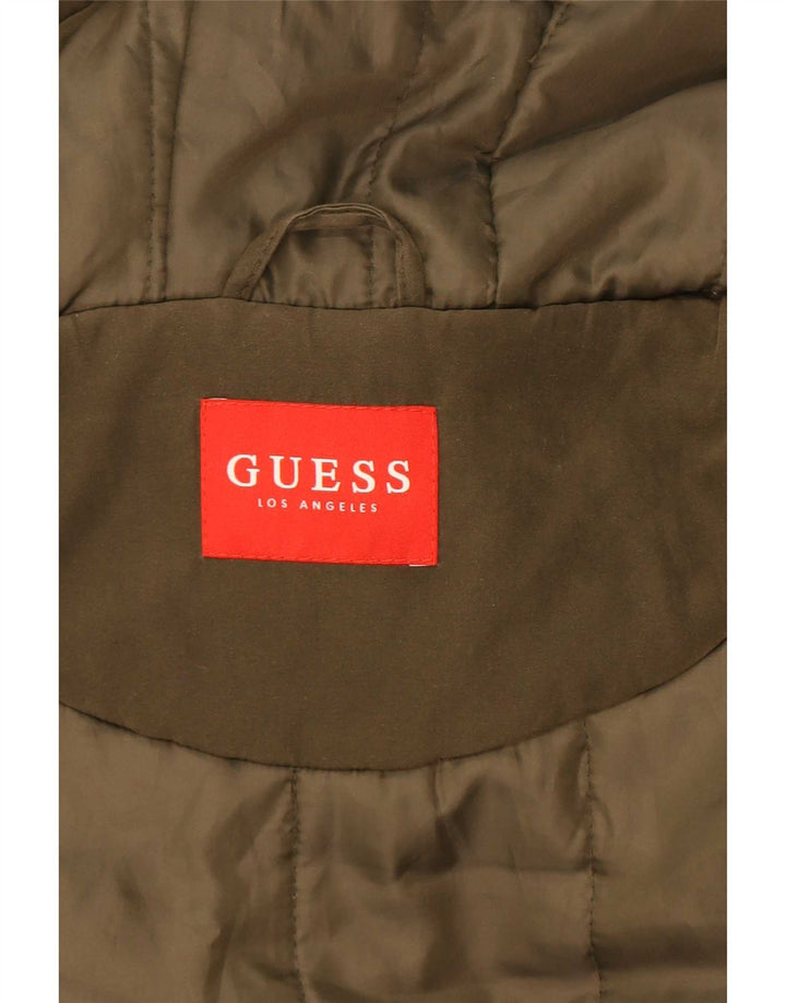 Guess Parka extragrande con capucha para mujer UK 6 XS Poliéster caqui
