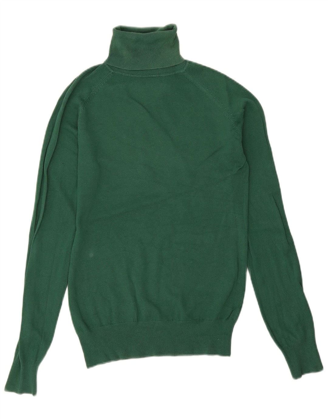 Zara Jersey con cuello vuelto para mujer, talla 40, color verde grande