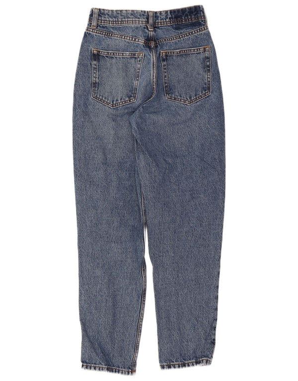 Zara Jeans Cónicos De Tiro Alto Para Mujer EU 32 2XS W22 L27 Algodón Azul