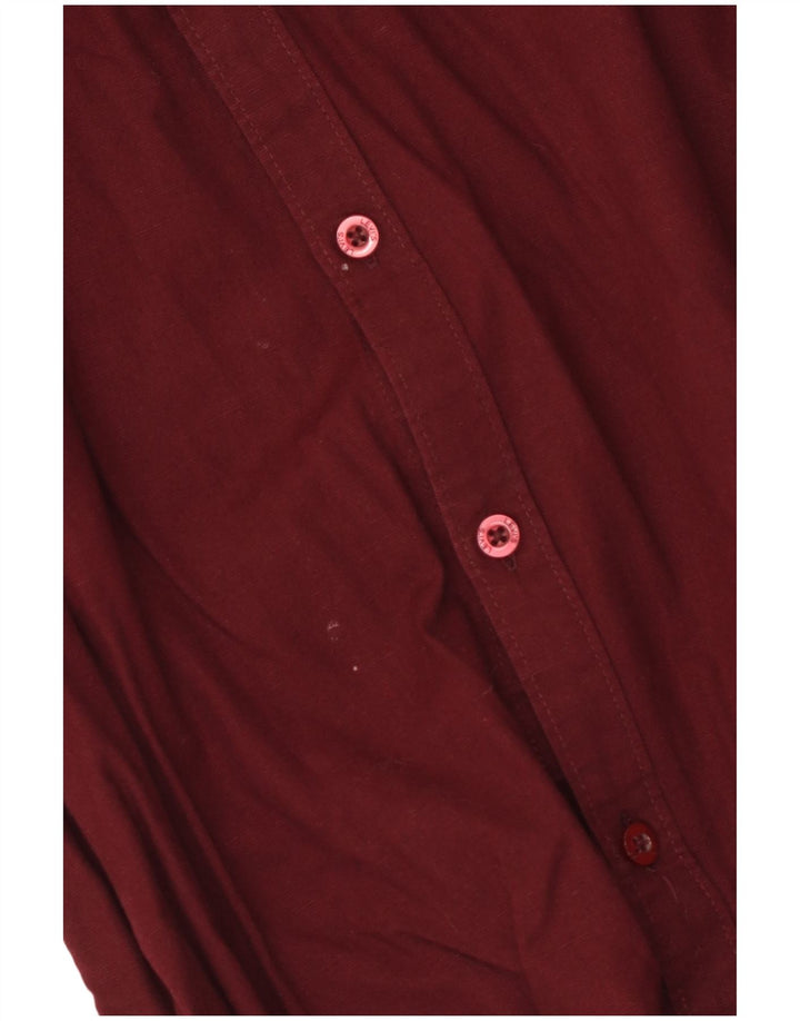 Camisa Levi's para hombre grande de algodón burdeos