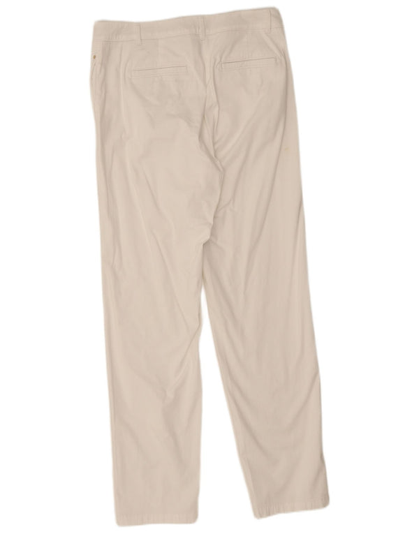 Marks & Spencer Pantalones chinos rectos para mujer UK 12 Medium W32 L30 Blanco
