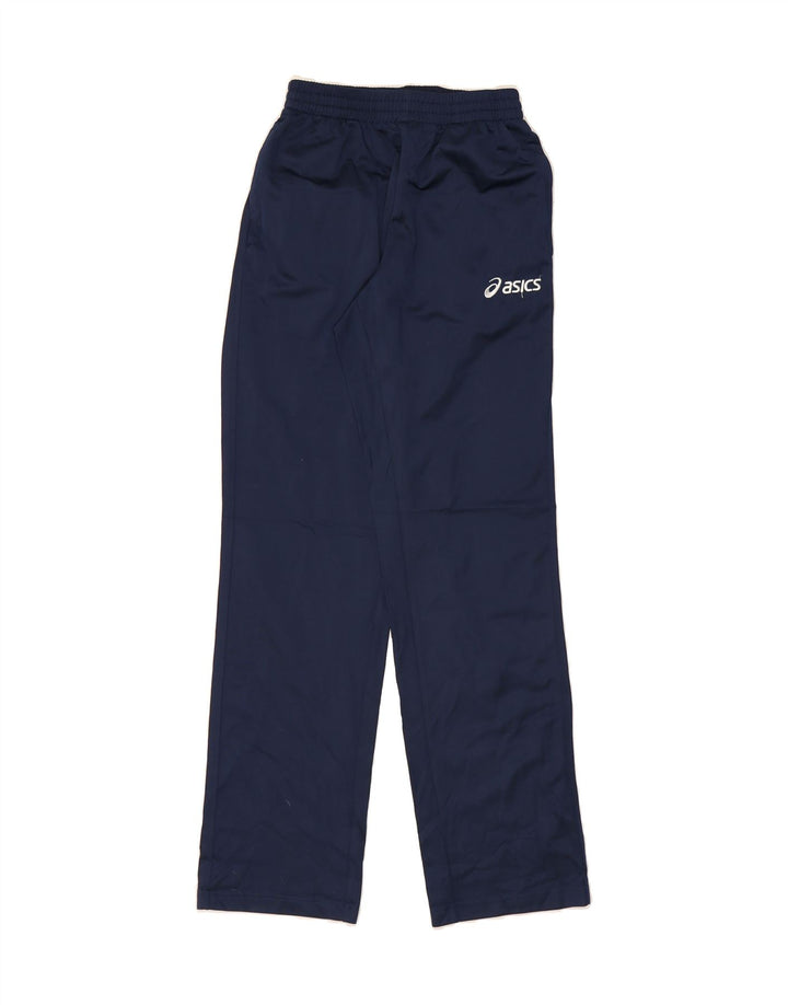 ASICS Mens Tracksuit Trousers Small  Navy Blue Polyester Vintage Asics and Second-Hand Asics from Messina Hembry 