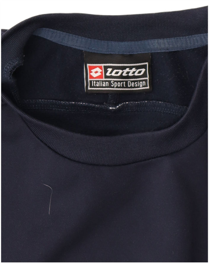 LOTTO Hombre Sudadera Gráfica Jersey Medium Azul Marino