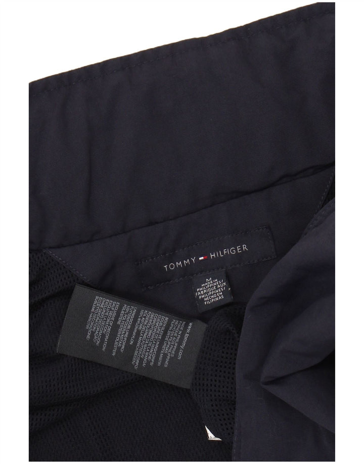 TOMMY HILFIGER Chaqueta bomber con capucha para hombre UK 38 Medium Azul marino Nylon