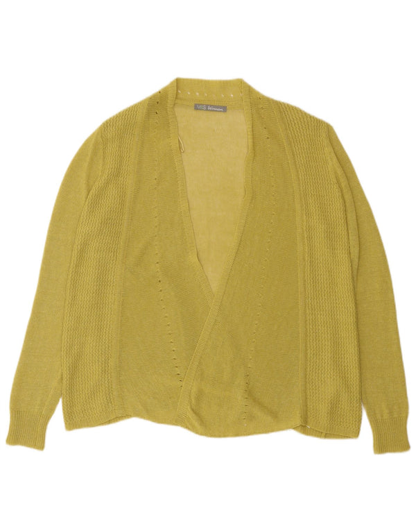 Marks & Spencer Suéter tipo cárdigan abierto para mujer UK 46 Viscosa verde grande