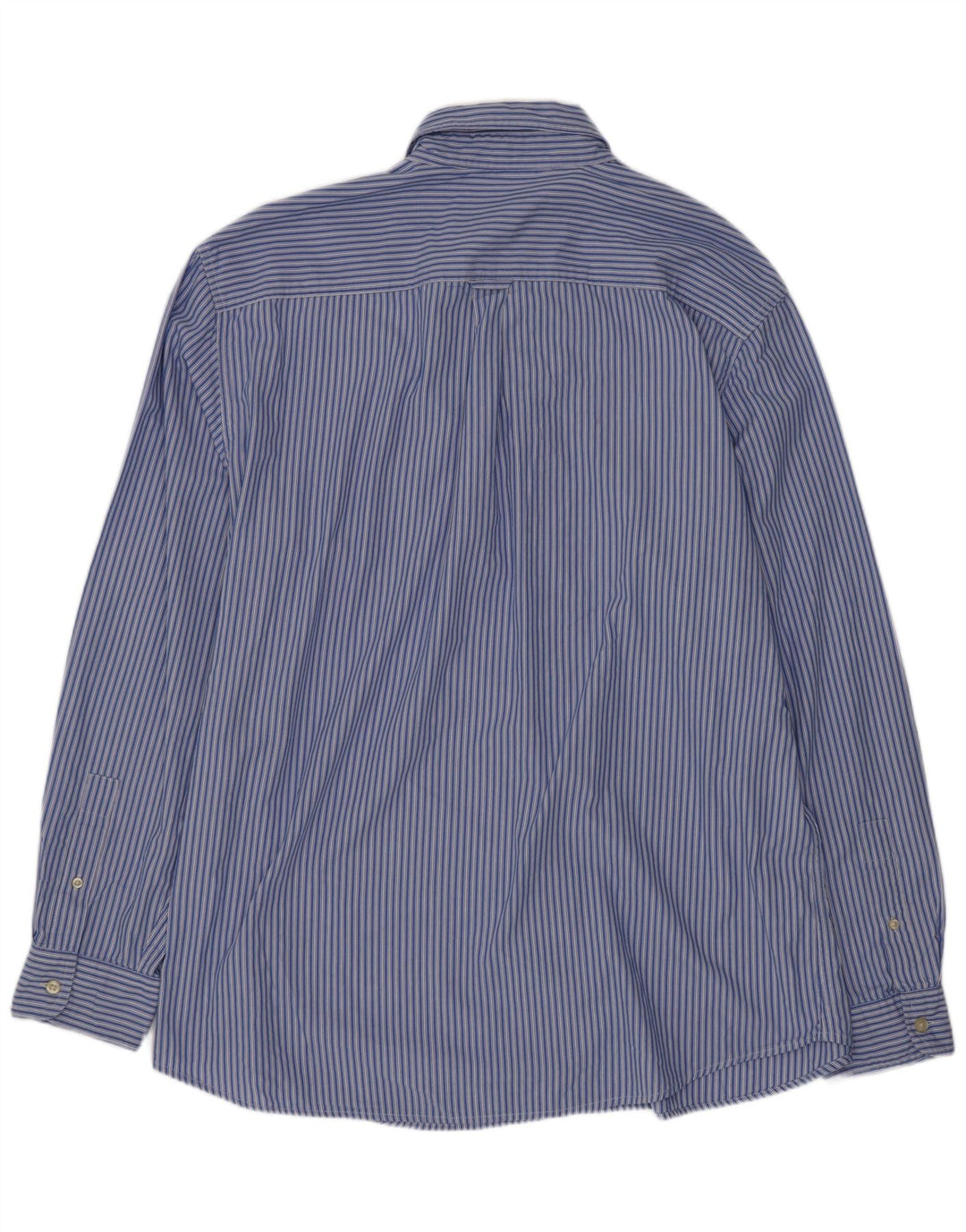Chaps Camisa de fácil cuidado para hombre XL Algodón a rayas azules