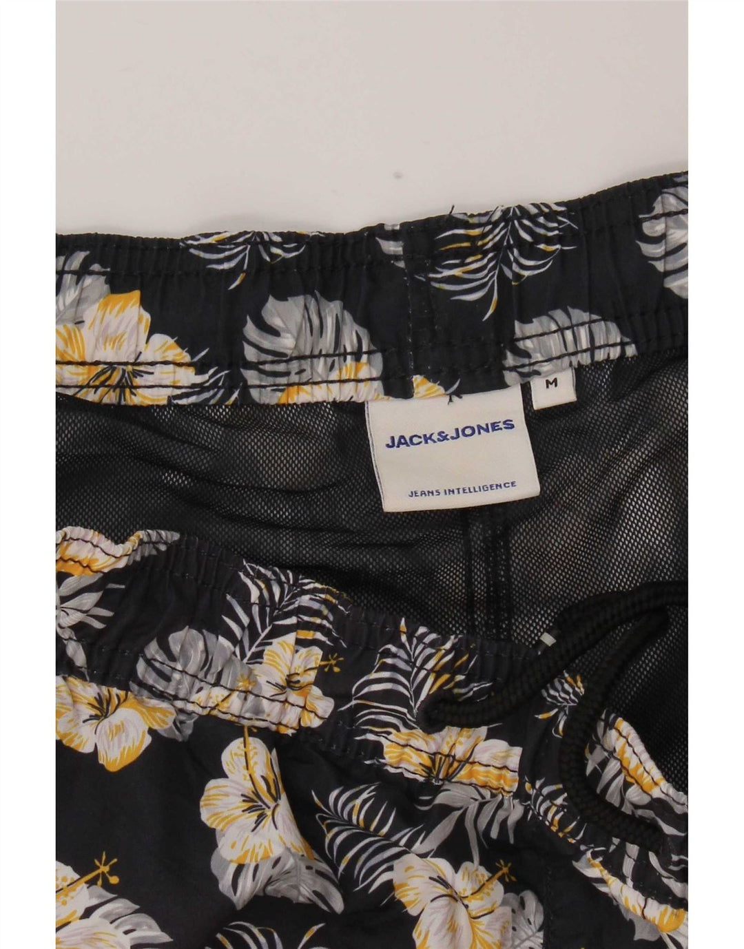Jack & Jones Hombre Bañador Shorts Mediano Azul Marino Floral Poliéster