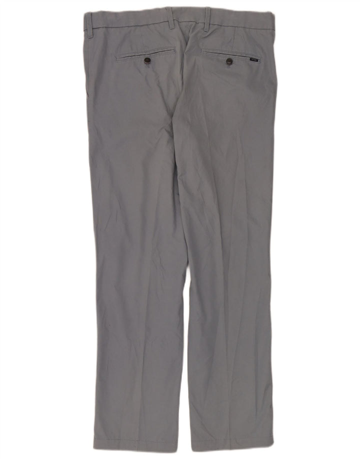 Marks & Spencer Pantalón de traje de corte regular para hombre W36 L31 Algodón azul