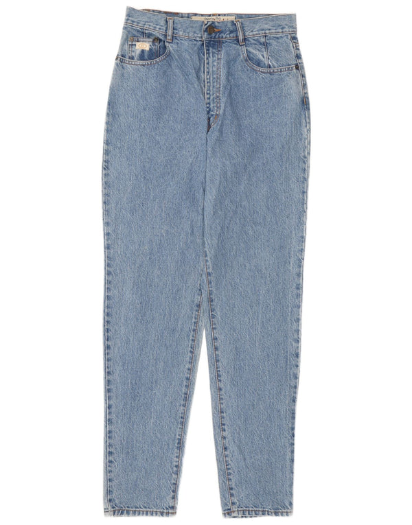 Vintage mujer cintura alta jeans cónicos IT 48 XL W30 L32 Algodón Azul