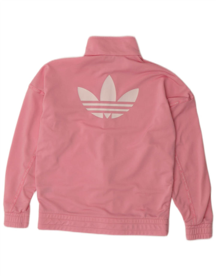 Adidas - Chaqueta de chándal gráfica para niña, 11-12 años, poliéster Rosa