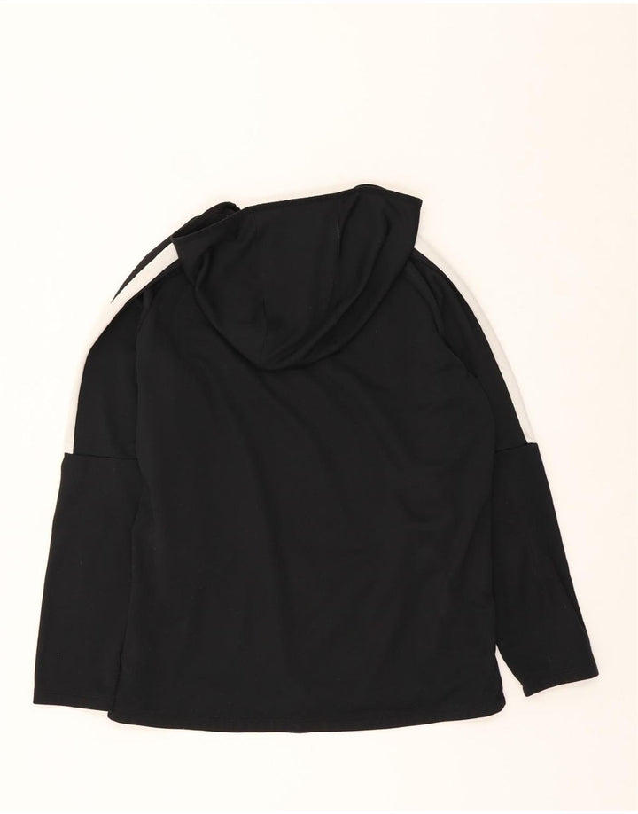 NIKE Sudadera con capucha Dri Fit para hombre, talla grande, color negro, poliéster