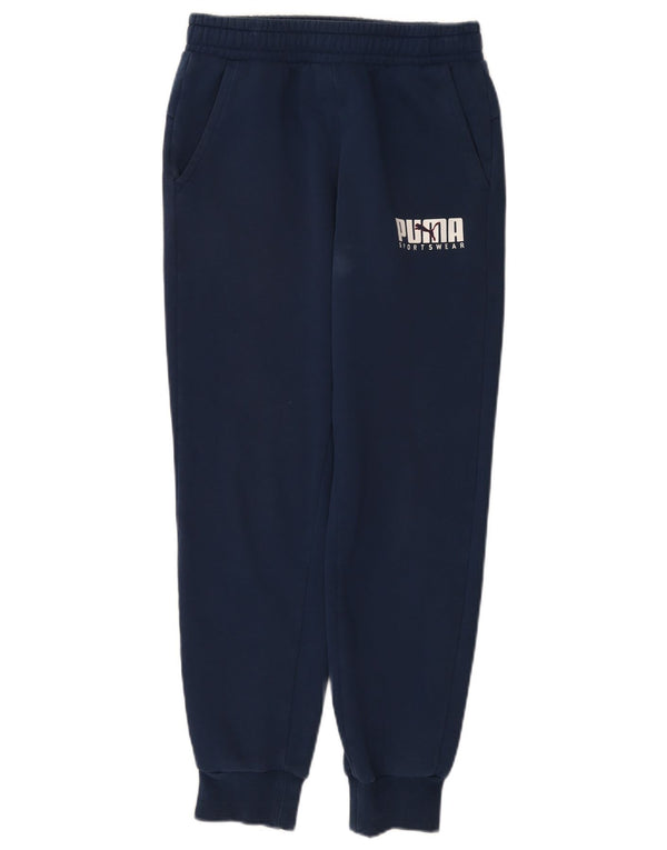 Puma Hombre Pantalones De Chándal Gráfico Joggers Small Azul Marino Algodón