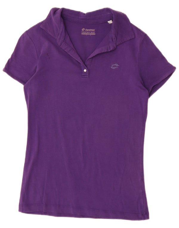 Lotto Polo para Mujer UK 44 Grande Algodón Púrpura