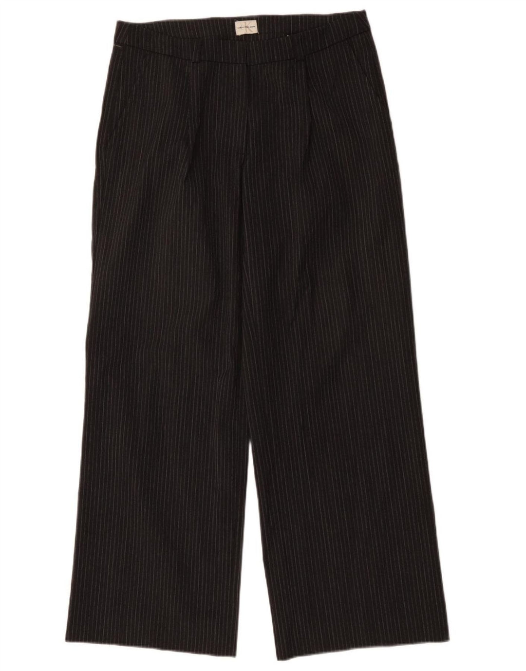 Pantalón chino recto CALVIN KLEIN Mujer W30 L31 Poliéster a rayas grises