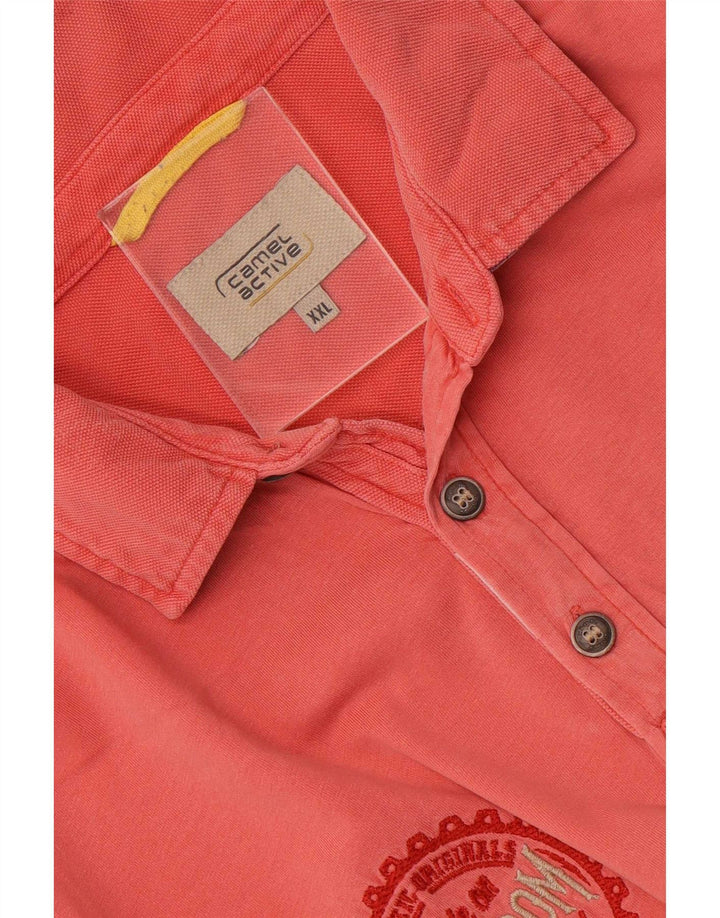 Camel Active Polo gráfico para hombre 2XL Rosa