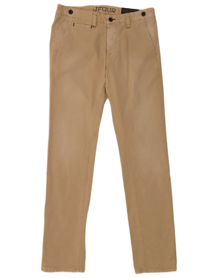 VINTAGE Pantalones chinos delgados para hombre W32 L33 Algodón beige