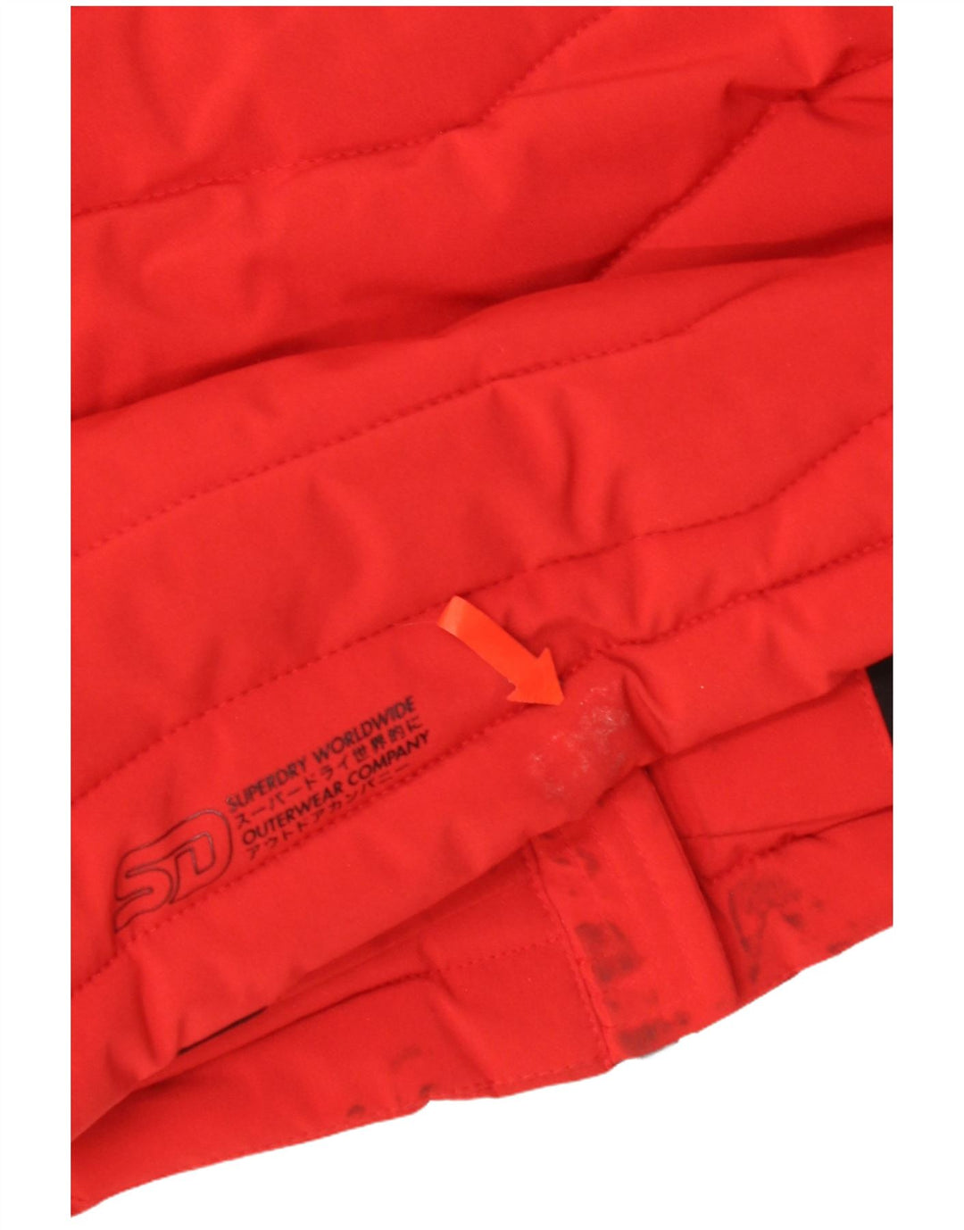 Superdry Chaqueta Acolchada Extragrande Con Capucha Para Mujer UK 10 Small Poliéster Rojo