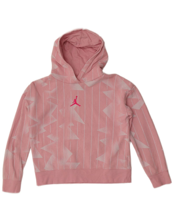 Jordan Sudadera con Capucha para Niñas 12-13 Años Grande Rosa Algodón Geométrico