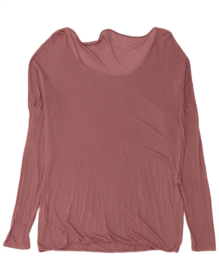 BENETTON Top extragrande de mujer de manga larga UK 44 Modal rosa medio