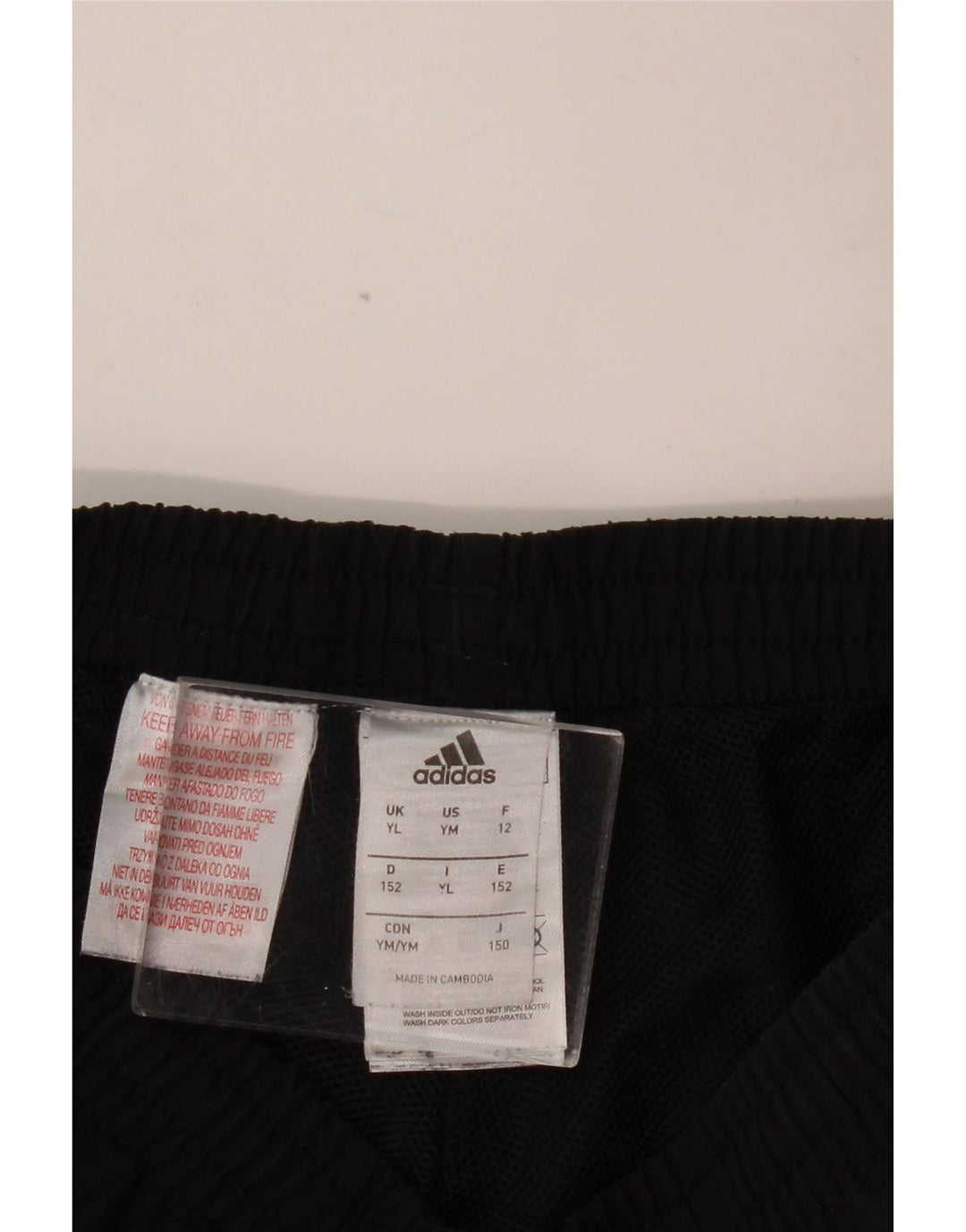 ADIDAS Pantalones de chándal para niño Joggers 11-12 años Grande Negro Poliéster