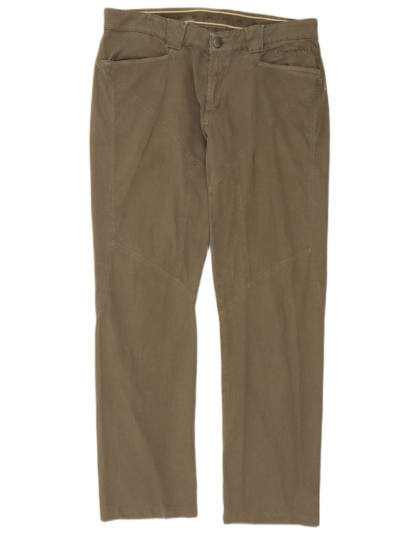 9.2 by Carlo Chionna Pantalones informales rectos para hombre W36 L30 Algodón caqui