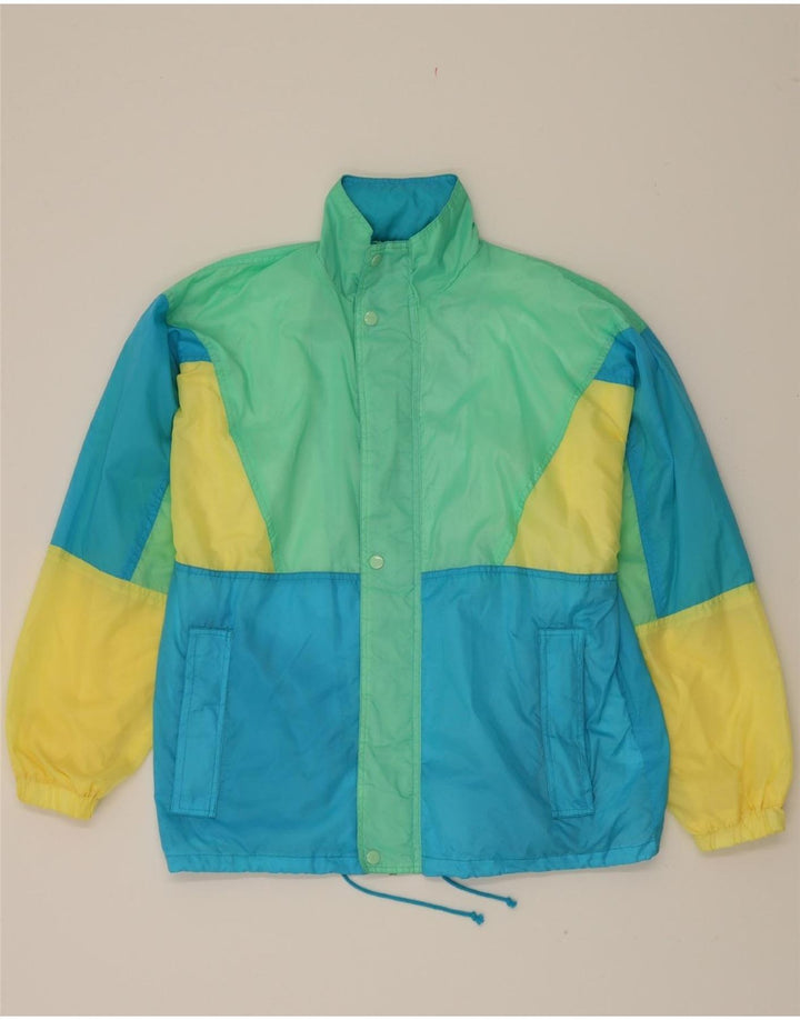 NORTONS Womens Tracksuit Top Jacket UK 14 Large Blue Colourblock Polyamide Vintage Nortons and Second-Hand Nortons from Messina Hembry 