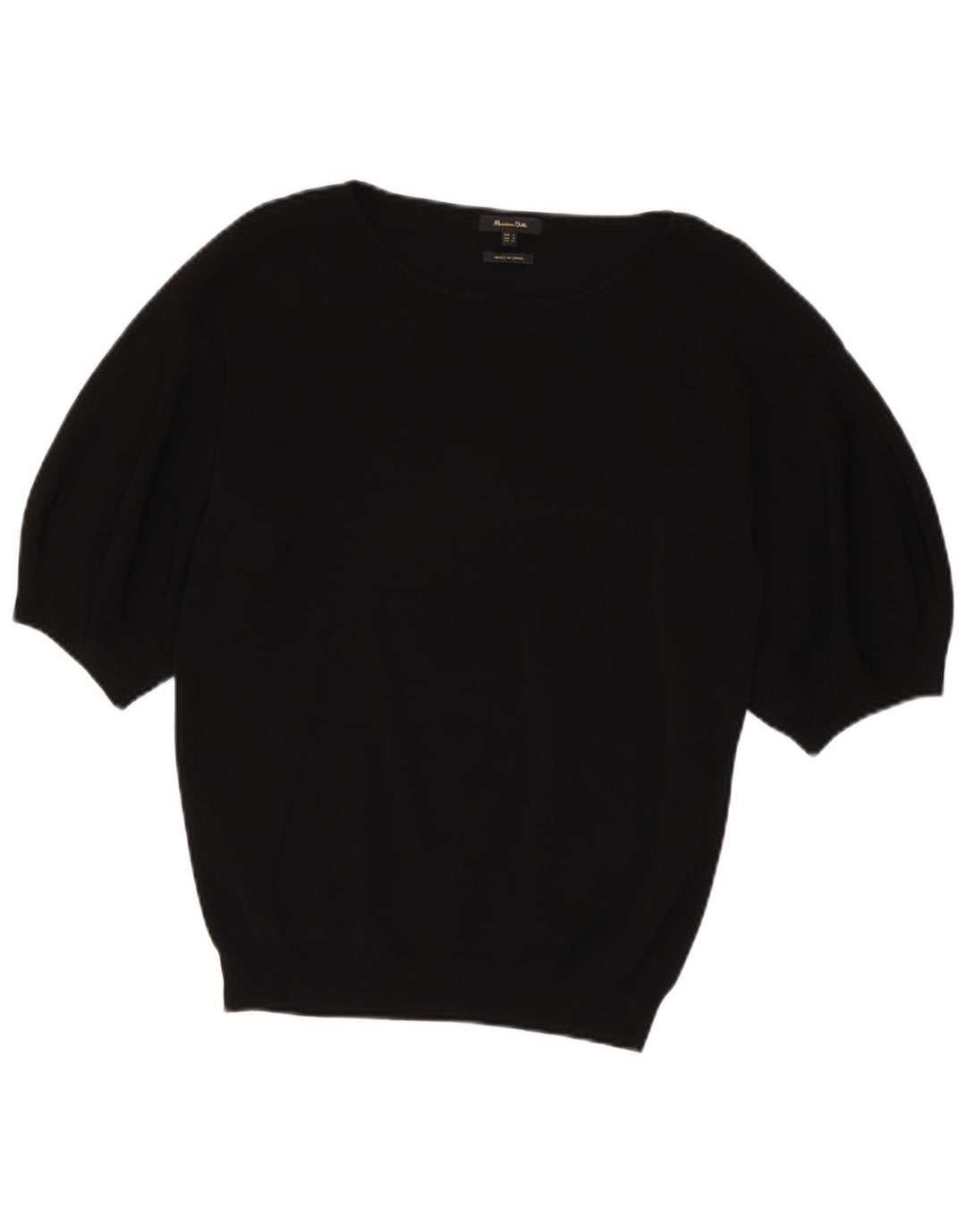 Massimo Dutti Jersey con cuello barco para mujer, talla 40, color negro