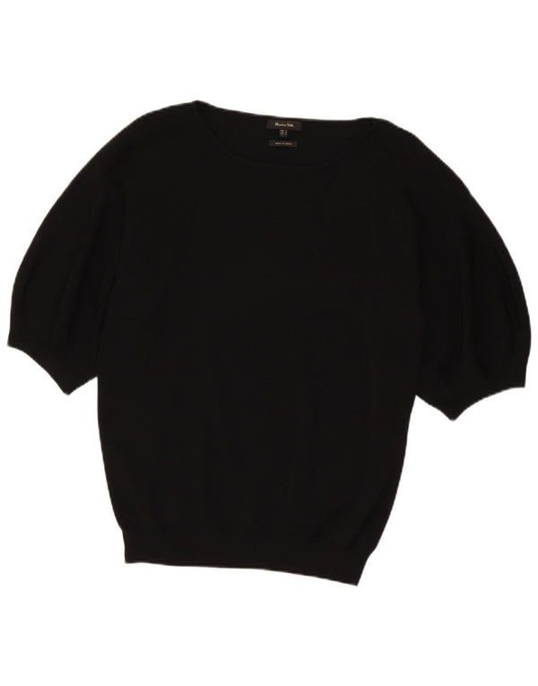Massimo Dutti Jersey con cuello barco para mujer, talla 40, color negro