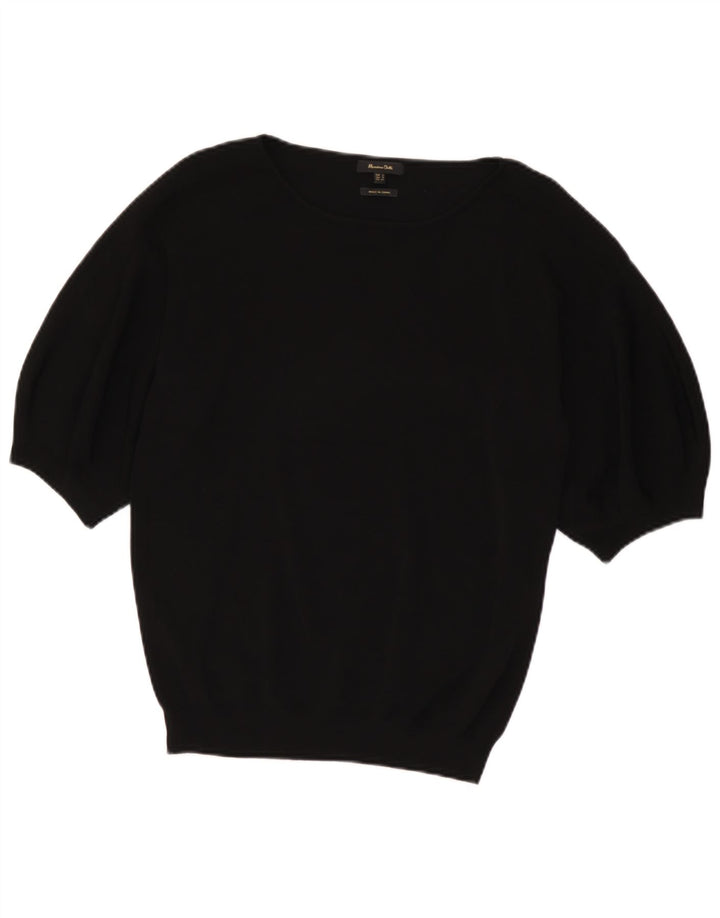 Massimo Dutti Jersey con cuello barco para mujer, talla 40, color negro