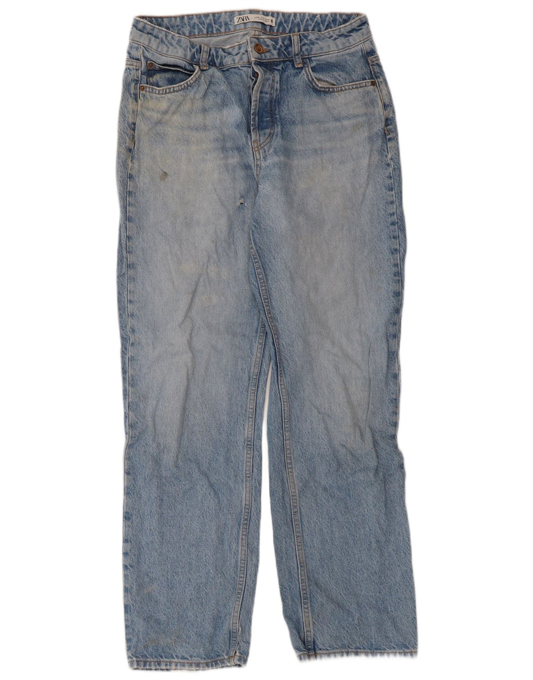 Zara Vaqueros Rectos Mujer EU 38 Small W28 L28 Azul