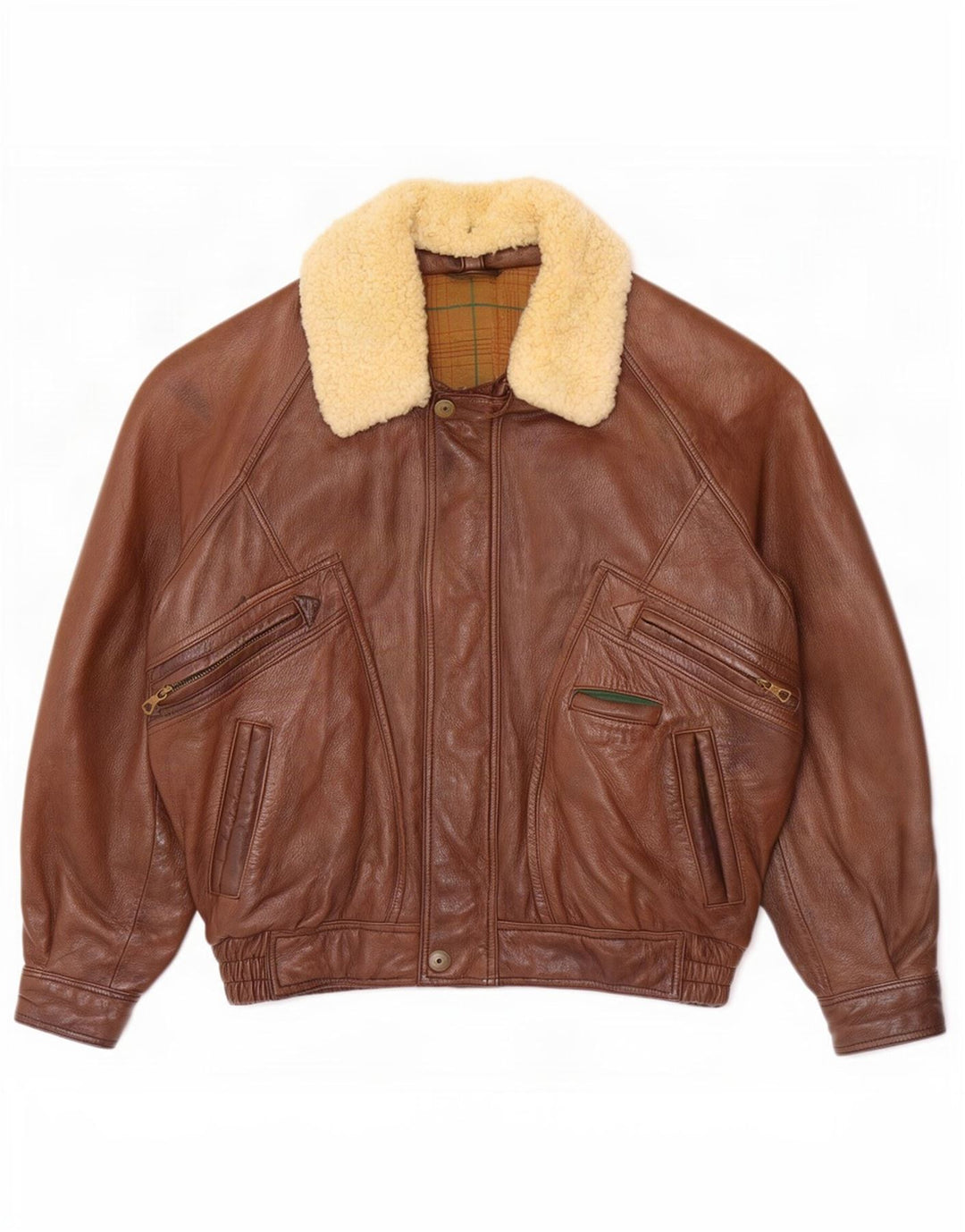 Marcos Chaqueta de cuero para hombre UK 42 XL Marrón
