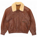 Marcos Chaqueta de cuero para hombre UK 42 XL Marrón