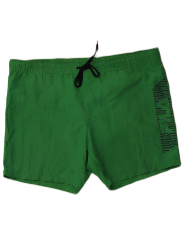 FILA Bañador con gráfico para hombre, poliéster verde medio