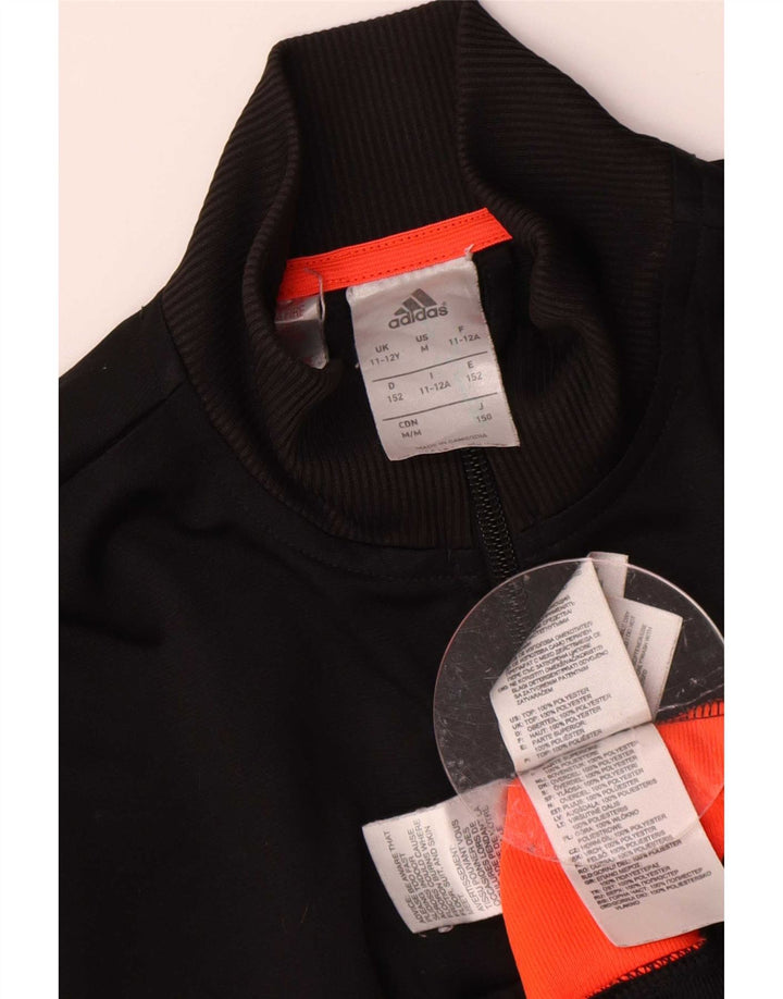 Adidas - Chaqueta de chándal para niño, 11-12 años, color negro, poliéster