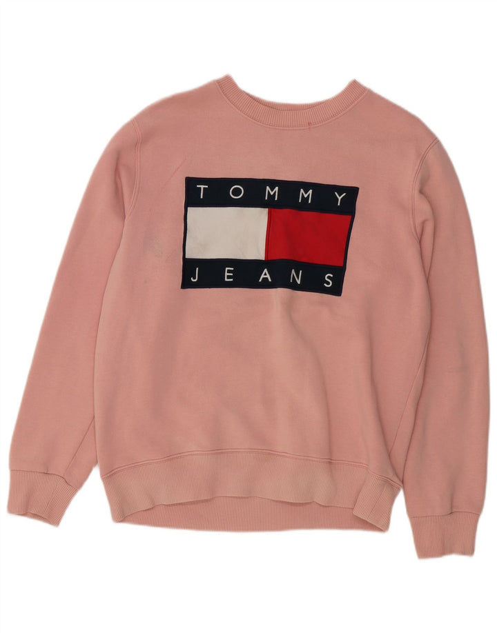 TOMMY HILFIGER Sudadera gráfica para mujer Jersey UK 40 Algodón rosa medio