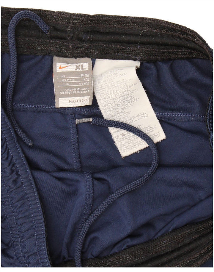 Nike Pantalones cortos deportivos para hombre XL Azul marino Colorblock Poliéster