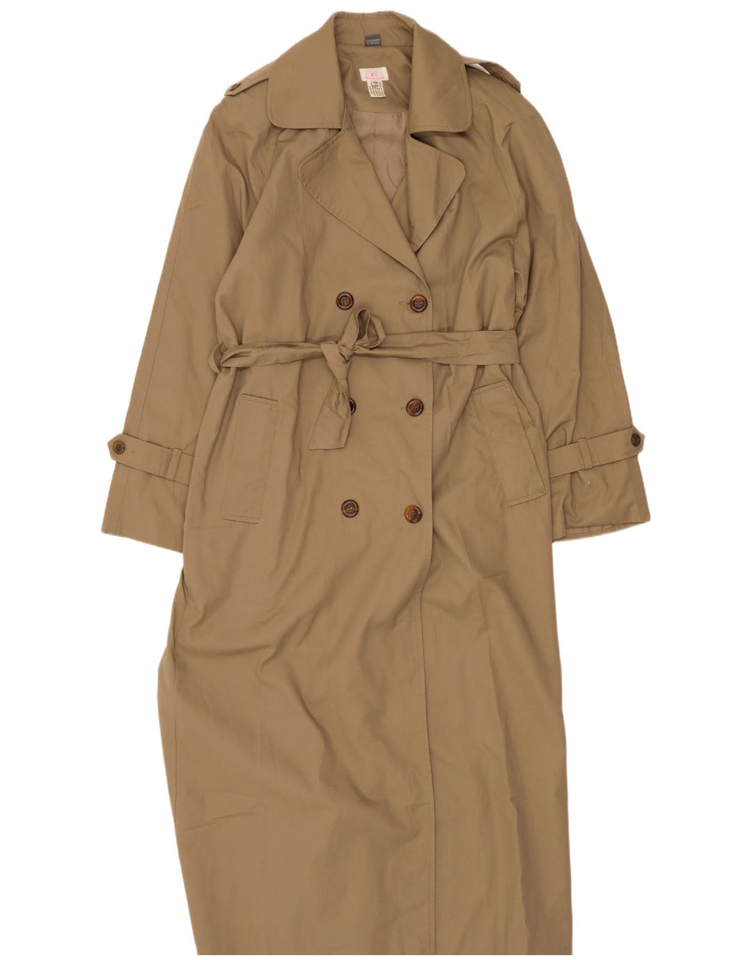 Gabardina vintage de gran tamaño para mujer IT 40 Poliéster beige pequeño