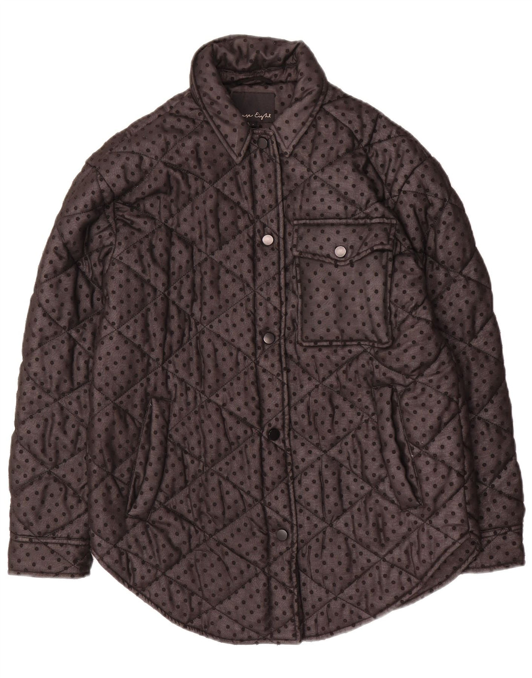 Phase Eight Chaqueta acolchada extragrande para mujer UK 8 Small Black Spotted