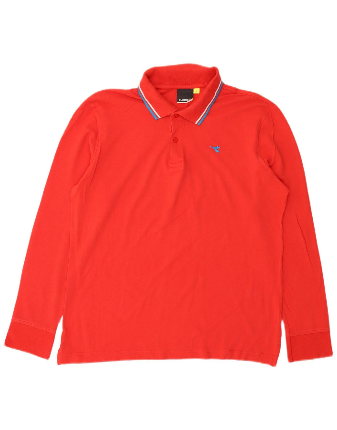 Diadora Polo De Manga Larga Para Hombre Grande Rojo