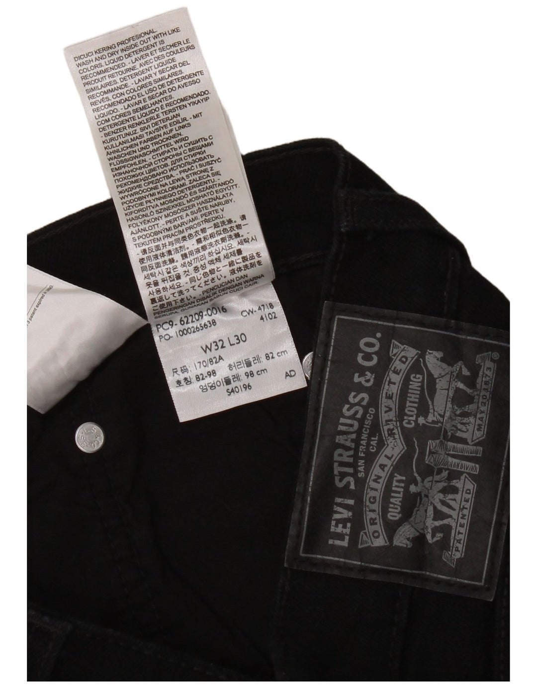 Levi's Vaqueros Slim Mujer W32 L30 Algodón Negro