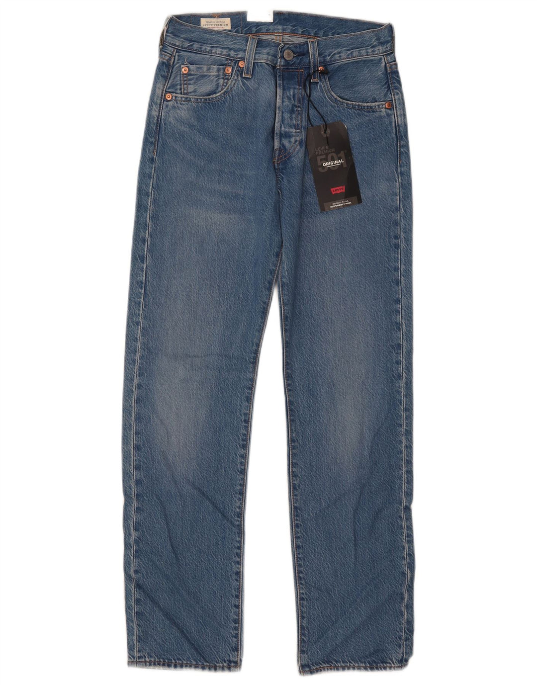 Vaqueros Levi's Mujer 501 Rectos W26 L30 Algodón Azul