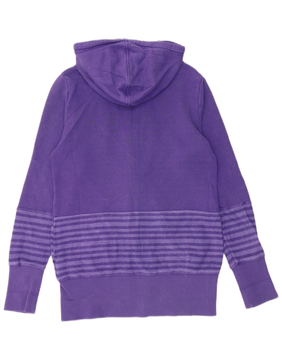 ADIDAS Suéter con capucha y cremallera para mujer EU 38 Algodón a rayas morado mediano