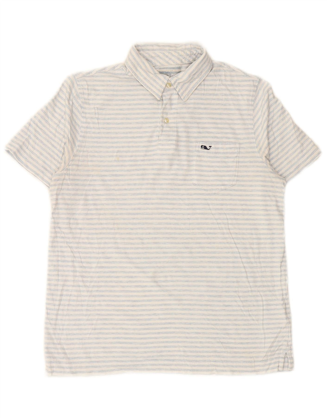 VINEYARD VINES Polo para niño 15-16 años Grande Blanco Rayas Algodón