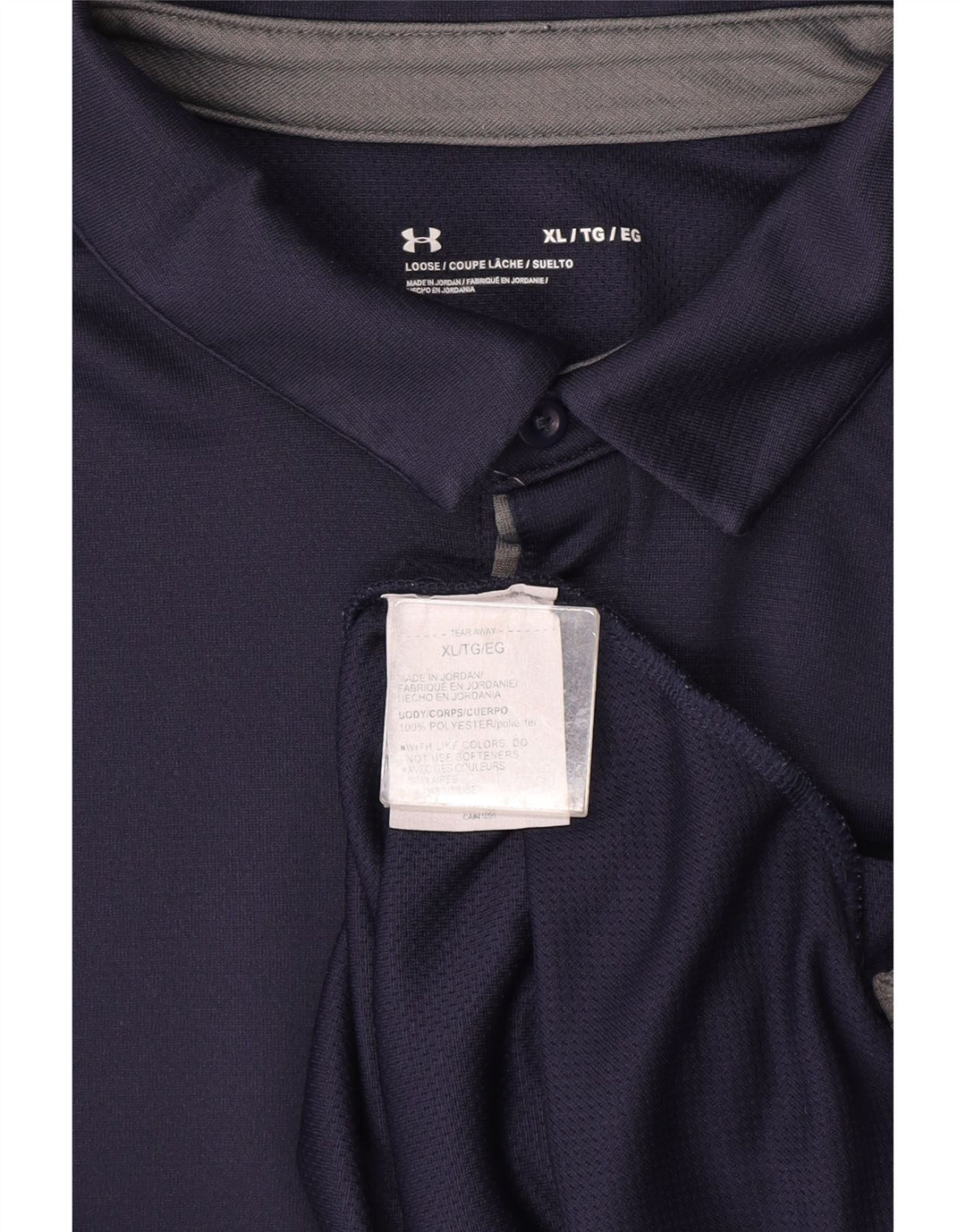 Polo Under Armour Hombre XL Poliéster Azul Marino